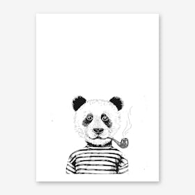 Hipster Panda Art Print