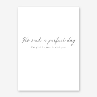 Perfect Day Quote Art Print