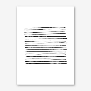 Abstract Black Zebra Lines Art Print