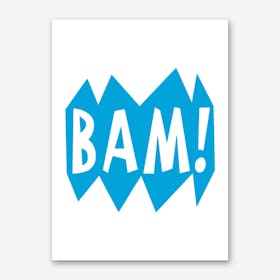 BAM Superhero Blue Art Print