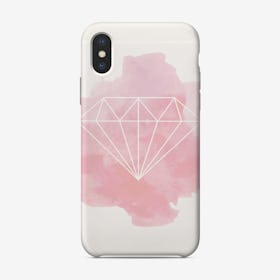 Triangles Pink, Black and Gold Phone Case iPhone Case