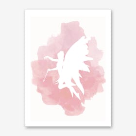 Fairy Pink Watercolour Art Print