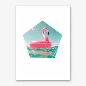Flamingo Abstract  Art Print