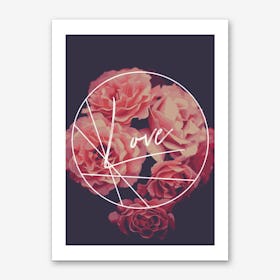 Floral Love Abstract Art Print