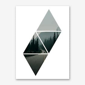 Forest Triangles Window Art Print