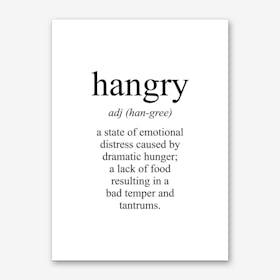 Hangry Meaning Print Art Print