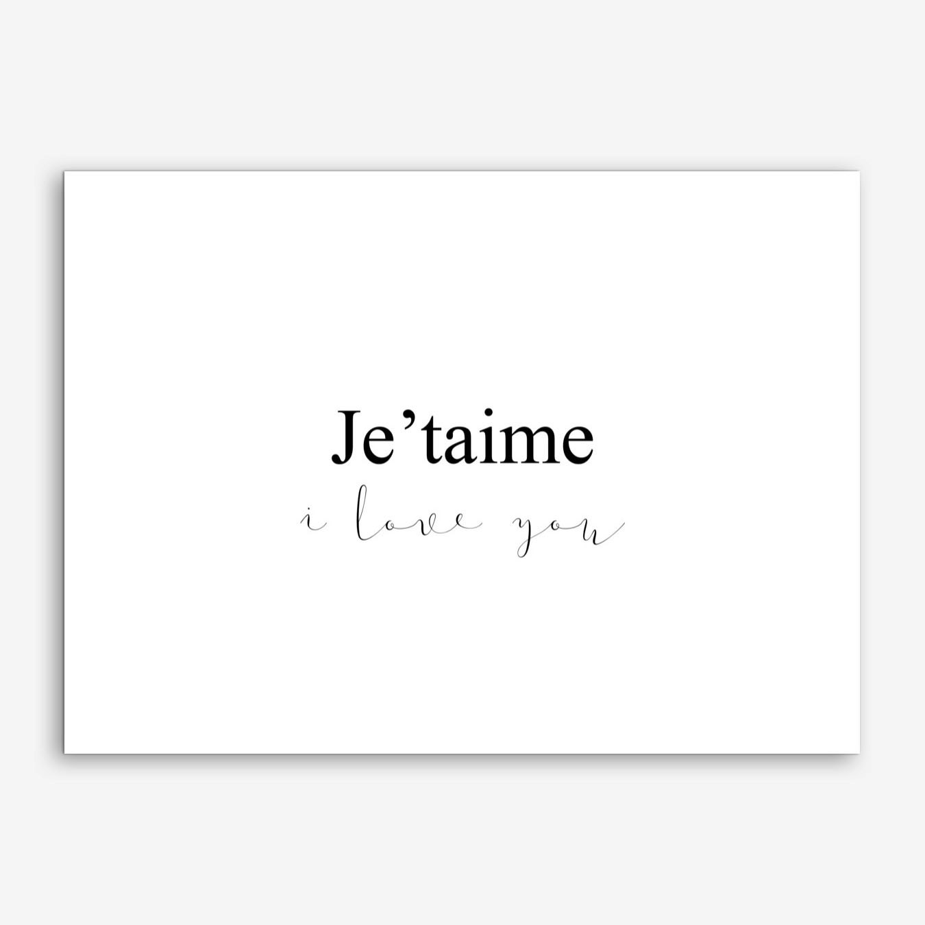 Je'Taime Art Print by Nestory UK