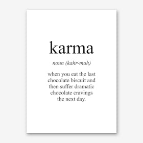 Karma Meaning Print Art Print