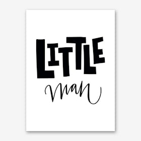 Little Man Black Art Print