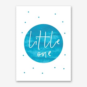 Little One Turquoise Watercolour Art Print