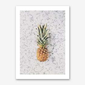 Marble Pineapple Art Print