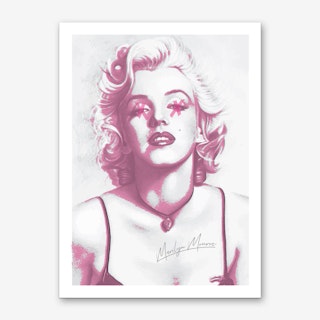Marilyn Monroe Grey and Pink Art Print