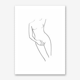 Naked Line Art Art Print
