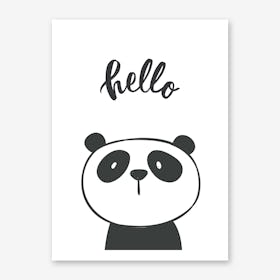 Hello Panda Art Print