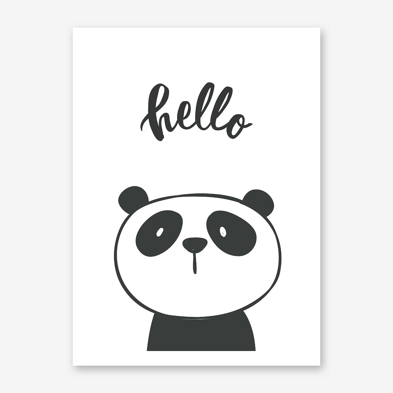 Hello Panda Wall Art Print | Fast shipping | Fy