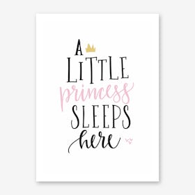 Little Princess Sleeps Here Art Print