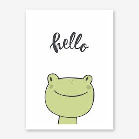 Hello Frog Art Print