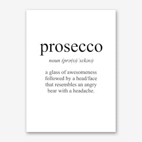 Prosecco Meaning Print Dining Room Art Print