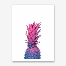 Purple and Blue Pineapple Art Print