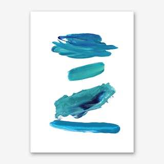 Realistic Turquoise Paint Strokes Art Print