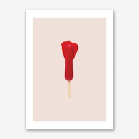 Red Lollipop Art Print