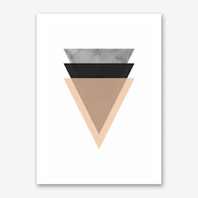 Triangle Stone Layered Abstract Art Print