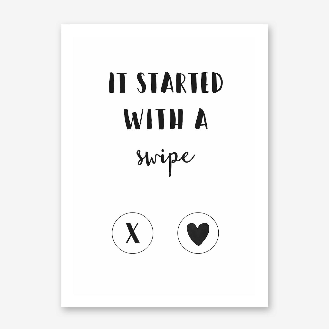 Monochrome Letter FRAMED Print Personalised Initial Typography Home Wall Art