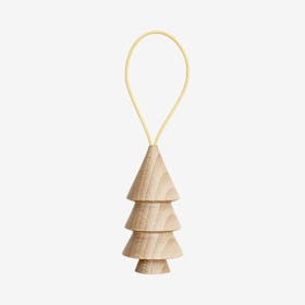 Wooden Christmas Tree Hanger - Nº. 3 - Yellow