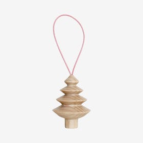 Wooden Christmas Tree Hanger - Nº. 4 - Pastel Pink