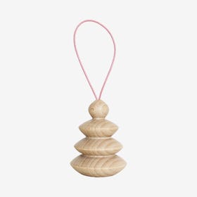 Wooden Christmas Tree Hanger - Nº. 5 - Pastel Pink