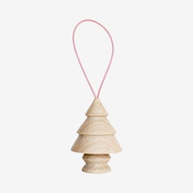 Wooden Christmas Tree Hanger - Nº. 6 - Pastel Pink