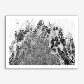 Black and White Marble Mountain I Art Print