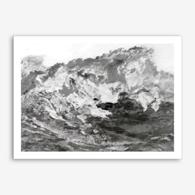 Black and White Marble Mountain III Art Print