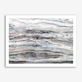 Blue and White Marble Landscape I Art Print