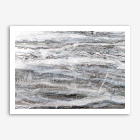 Blue and White Marble Landscape II Art Print
