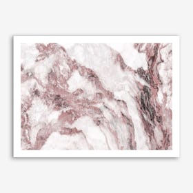 Pink and White Marble Mountain I Art Print
