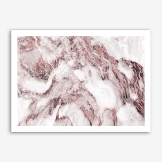 Pink and White Marble Mountain II Art Print
