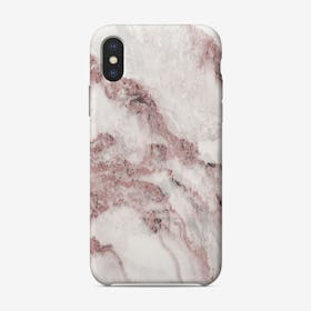 Pink and White Marble Mountain I iPhone Case