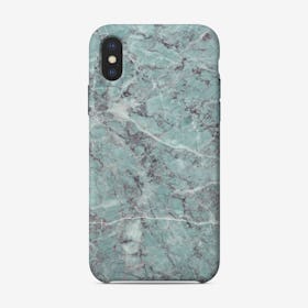 Teal Marble iPhone Case