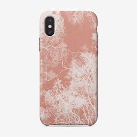 Tree Foliage on Pink iPhone Case