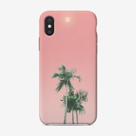 Palm Trees, Sun and Sky iPhone Case