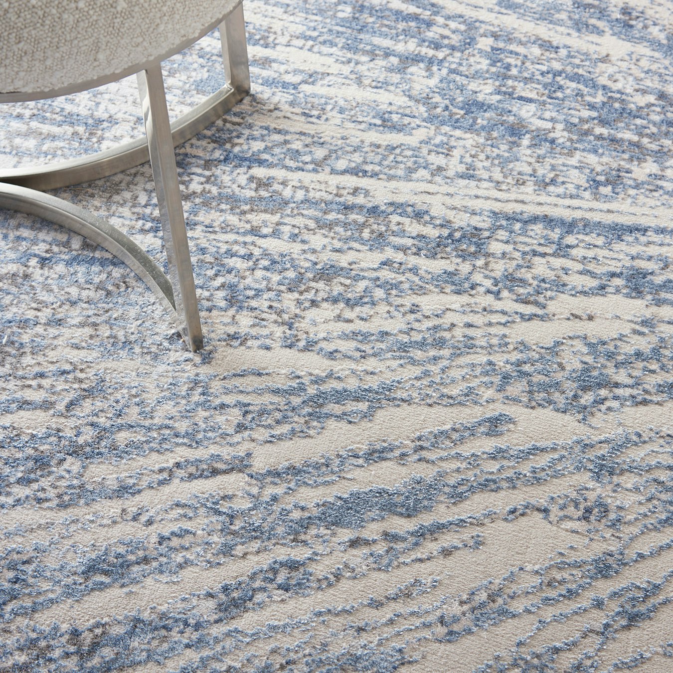 Silky Textures Area Rug - Blue / Grey by Nourison UK