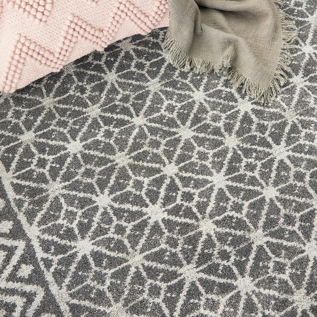 Palermo Area Rug - Charcoal / Silver by Nourison UK