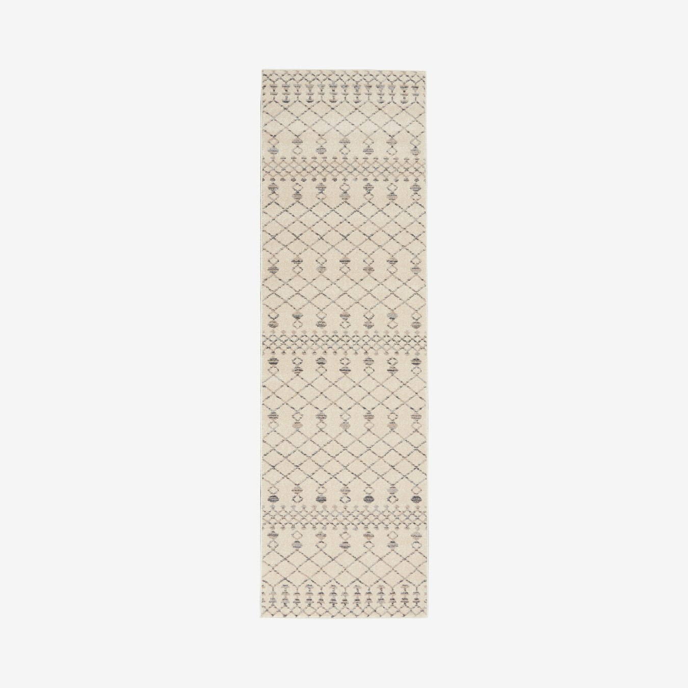 Palermo Runner Rug - Beige / Grey by Nourison UK