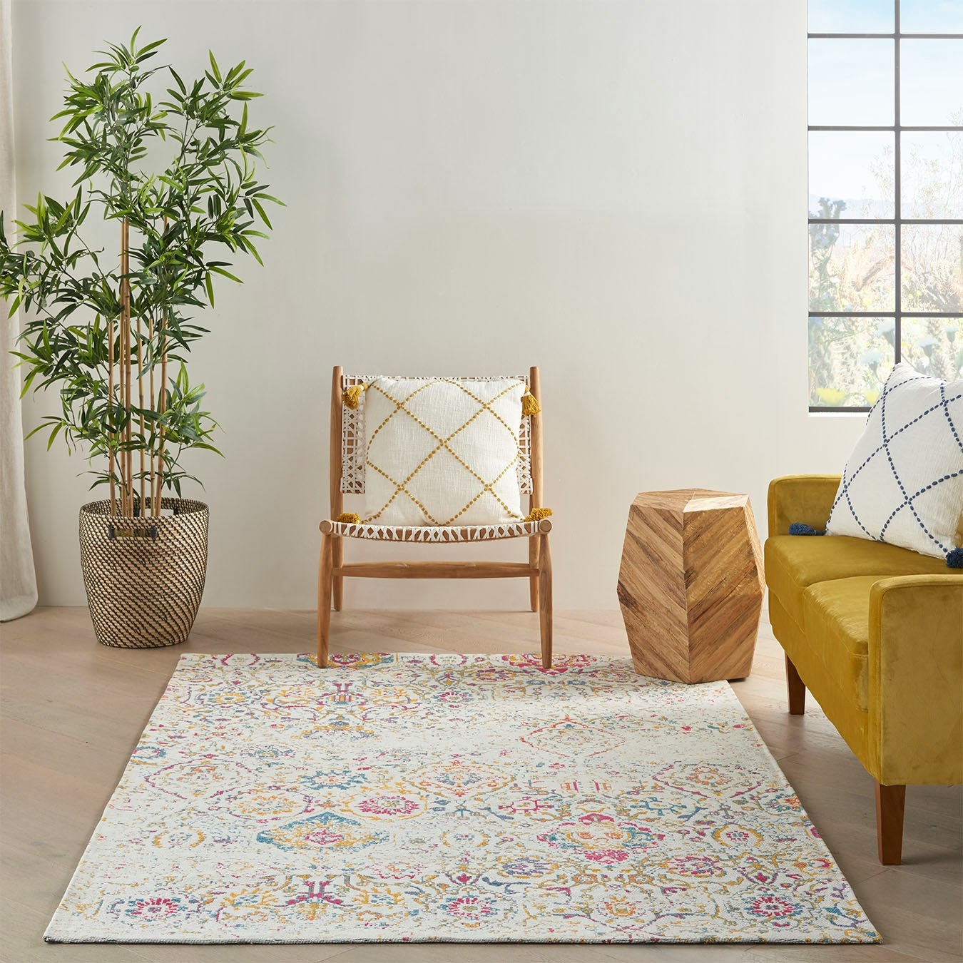Damask Area Rug - Multicoloured by Nourison UK