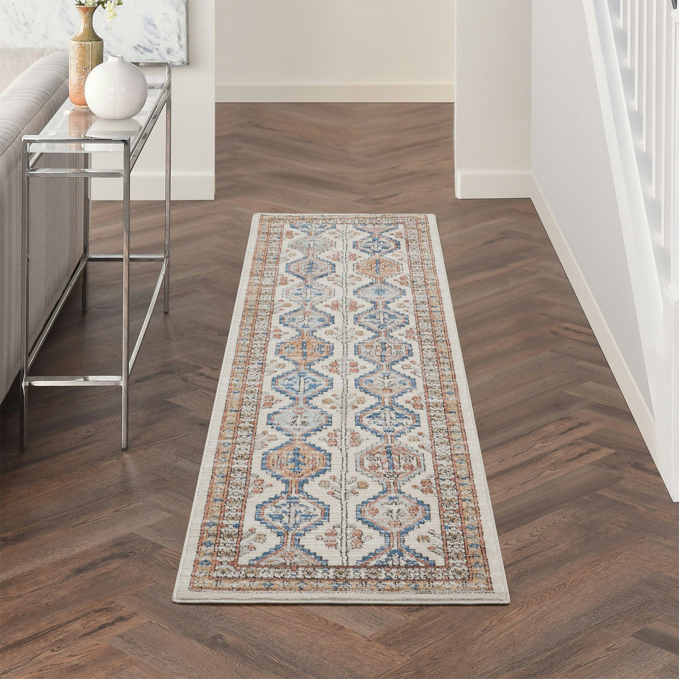 Quarry Runner Rug - Grey / Multicoloured by Nourison UK