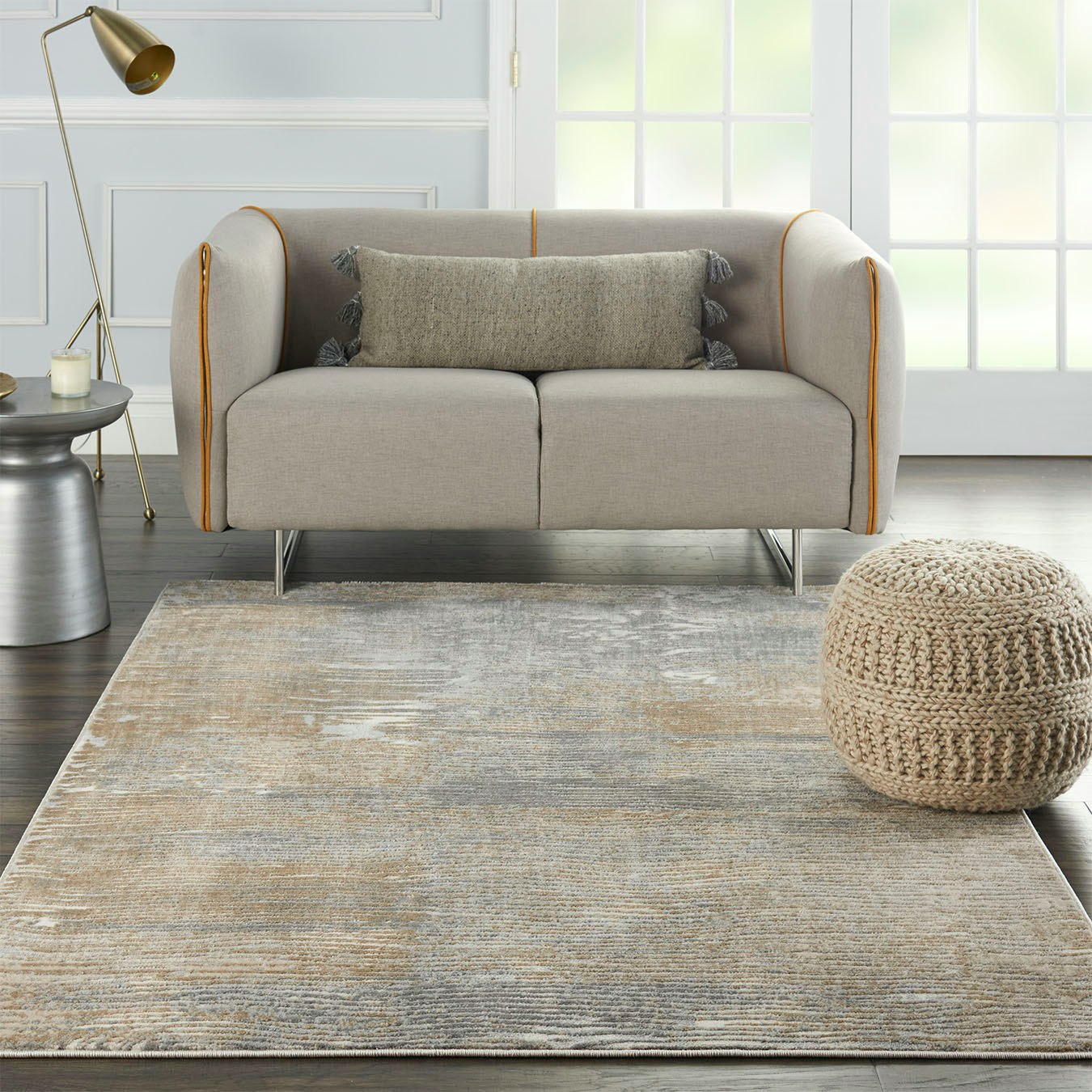 Solace Area Rug - Grey / Beige by Nourison UK