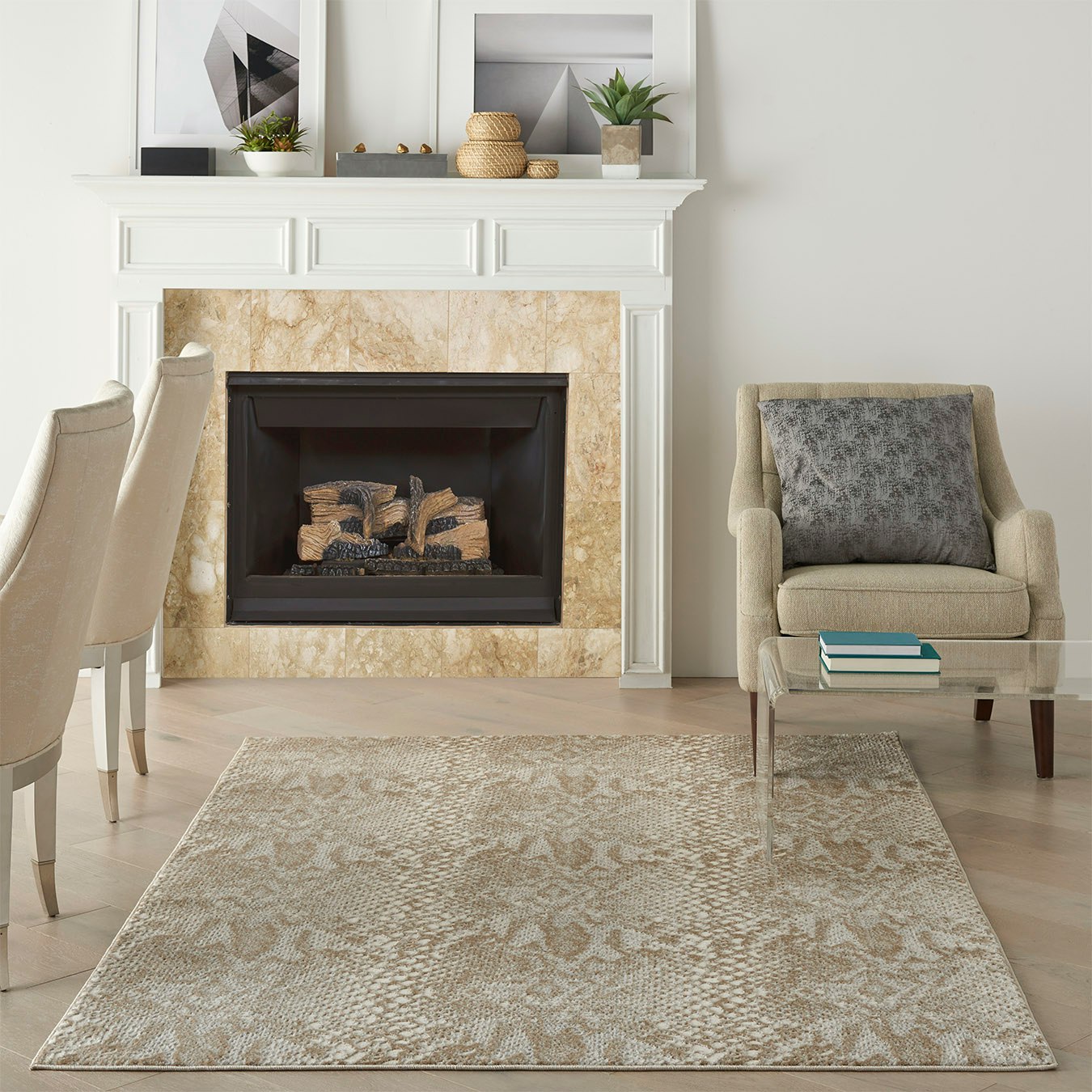 Solace Area Rug - Ivory / Beige by Nourison UK