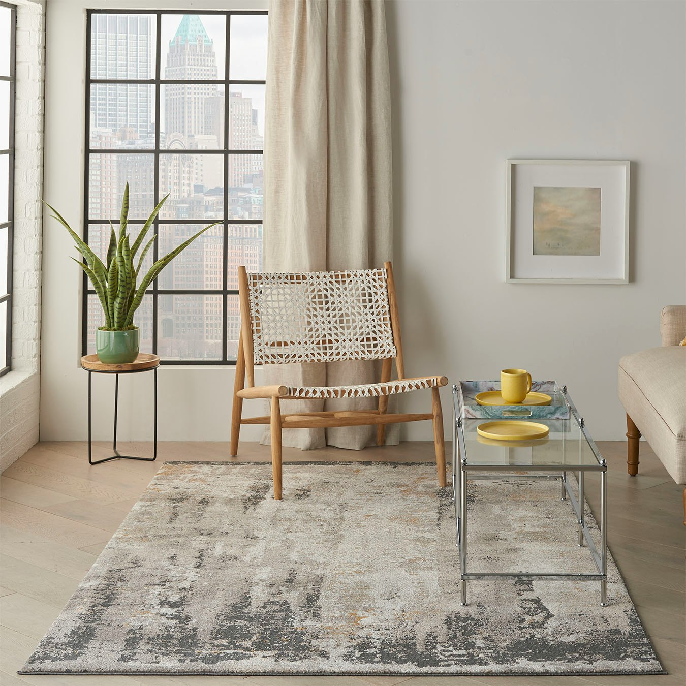 Tangra Area Rug - Cream / Grey by Nourison UK