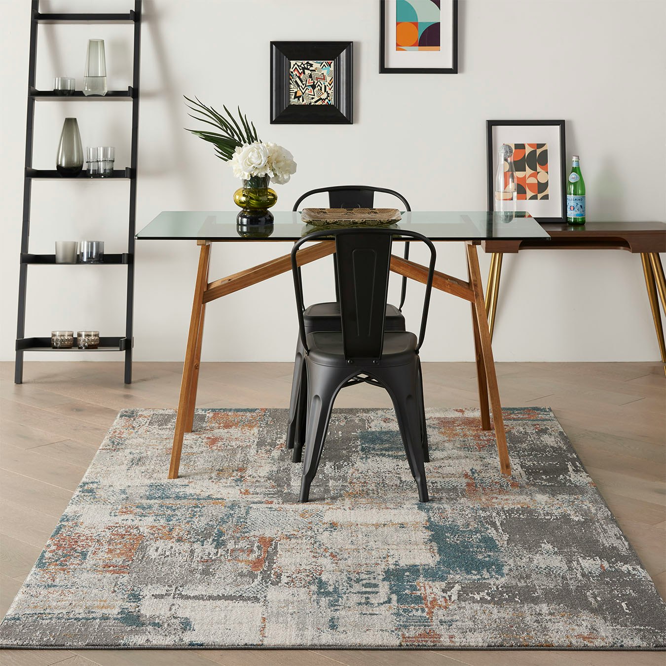 Tangra Area Rug - Grey / Multicoloured by Nourison UK